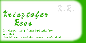 krisztofer ress business card